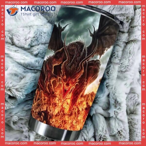 Dragon & Dungeon Tattoo Stainless Steel Tumbler