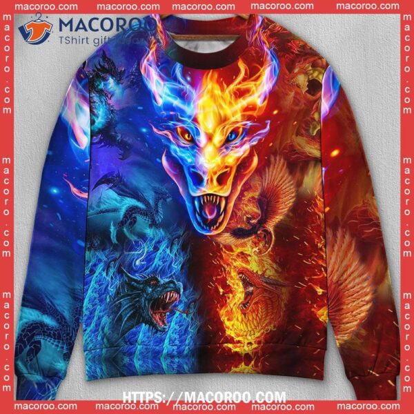 Dragon Love Life Amazing Mens Christmas Sweatshirt