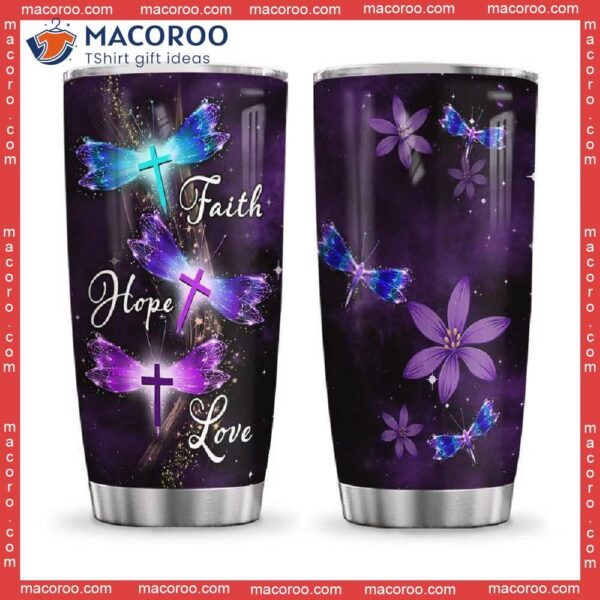 Dragonfly Faith Stainless Steel Tumbler