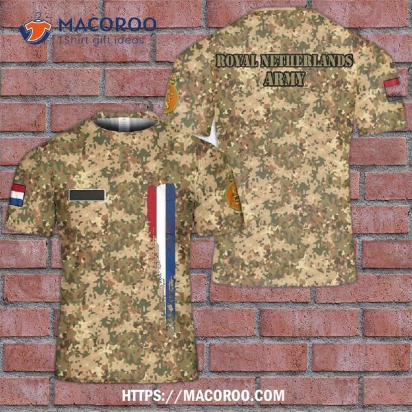 Dutch Royal Netherlands Army Fractal Pattern (nfp) Arid 3D T-Shirt