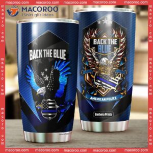 eagle back the blue american police stainless steel tumbler 1