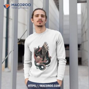 eagle versus snake traditional tattoo halloween shirt sweatshirt 1
