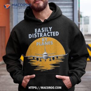 Easily Distracted By Airplanes Retro Airplane Funny Pilot Shirt, Gifts For Dad Amazon