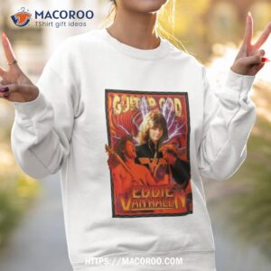 eddie van halen poster guitar god tribute signed amp numbered 100 david byrd coa poster shirt sweatshirt 2