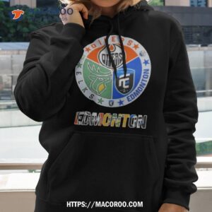 Edmonton Circle Logo Sport Teams Oilers Elks Shirt