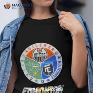 Edmonton Circle Logo Sport Teams Oilers Elks Shirt