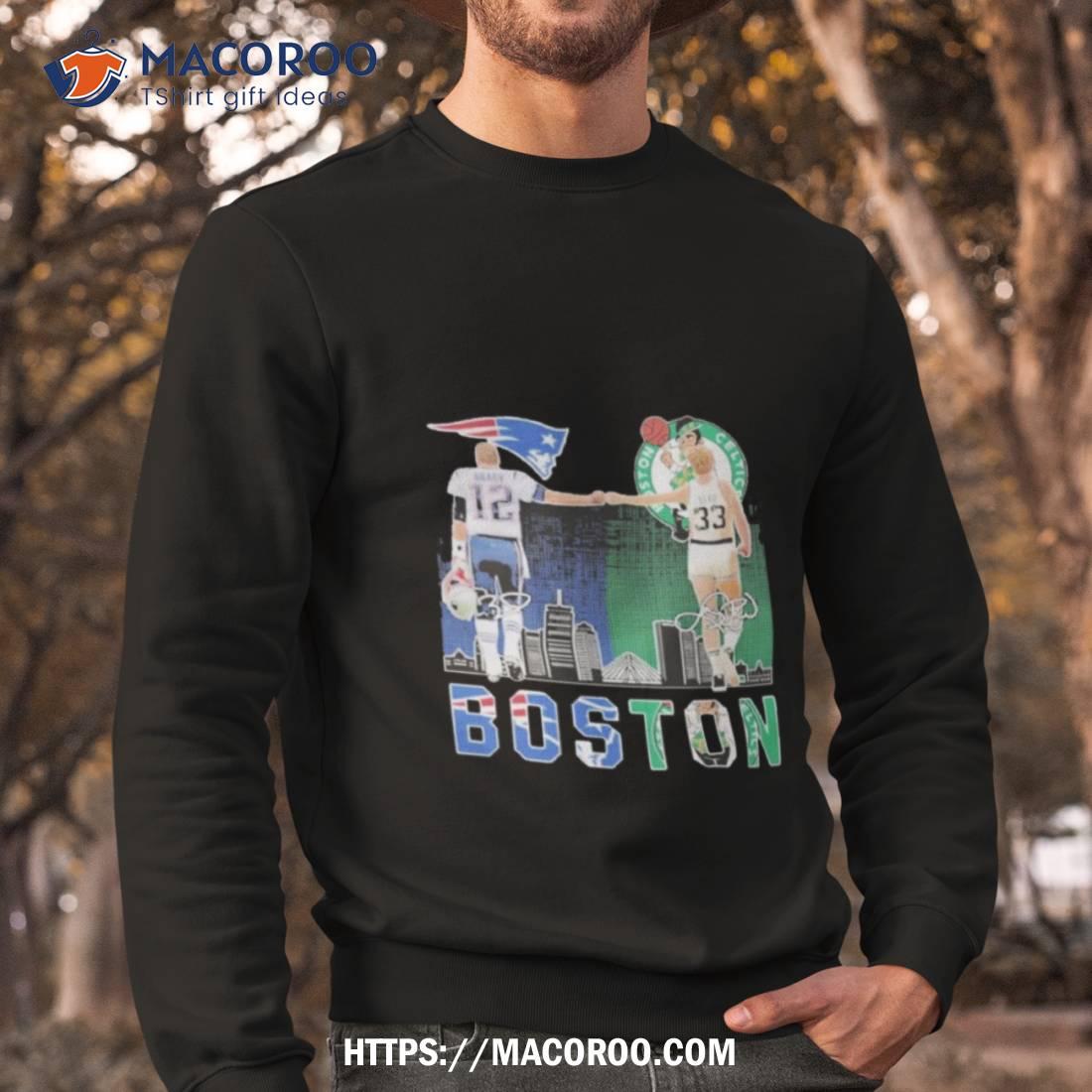 England Patriots Brady And Boston Celtics Bird Boston Signatures Shirt