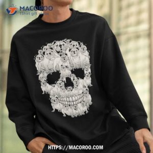 english bulldog skull skeleton retro halloween spooky season shirt spooky scary skeletons sweatshirt
