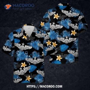 Enlisted Aircrew Wings (senior Usaf) Hawaiian Shirt