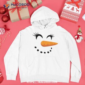 eyelashes christmas outfit snowman face costume shirt christmas snowman hoodie