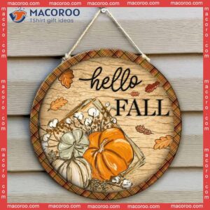 Fall Door Decor, Welcome Sign, Pumpkin Front Hello Hanger, Thanksgiving Gifts