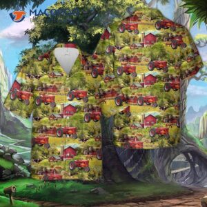 Farmall M With Sheppard Diesel Conversion Tractor Hawaiian Shirt