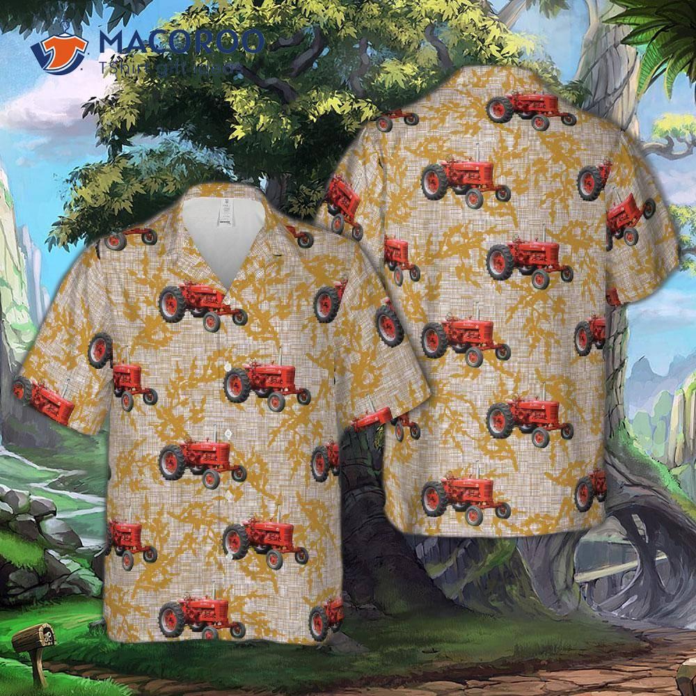 Farmall Super M Tractor Hawaiian Shirt Farmall Super M Tractor Hawaiian Shirt