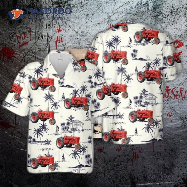 Farmall Super Md Tractor Hawaiian Shirt