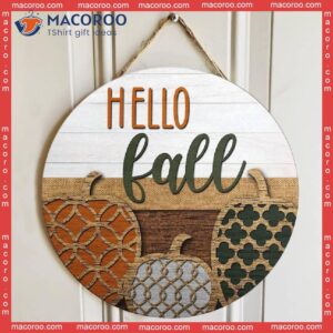 Farmhouse Style Sign, Fall Wreath For Front Door, Hello Sign,front Door Decor, Hanger