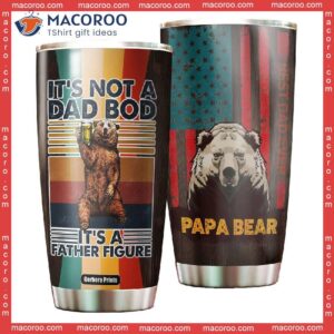 father figure papa bear father s day stainless steel tumbler 0