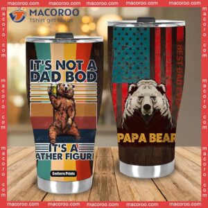 father figure papa bear father s day stainless steel tumbler 2