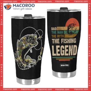father s day bass fishing dad the man myth legend stainless steel tumbler 2