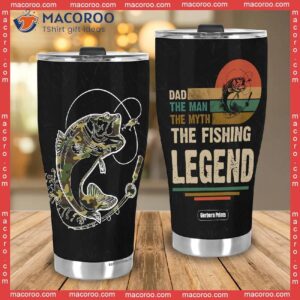 father s day bass fishing dad the man myth legend stainless steel tumbler 3