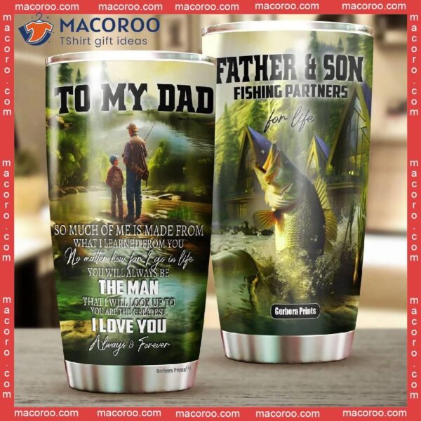 Father’s Day Bass Fishing To My Dad Stainless Steel Tumbler