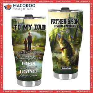 father s day bass fishing to my dad stainless steel tumbler 2