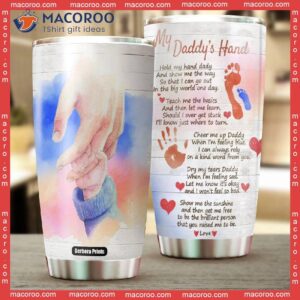 father s day daddy hand painting stainless steel tumbler 1