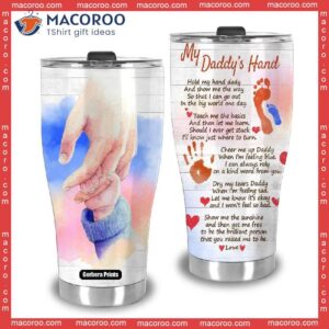 father s day daddy hand painting stainless steel tumbler 3
