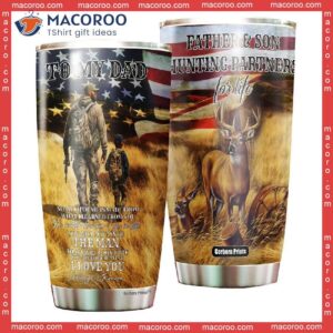 father s day deer hunting father and son stainless steel tumbler 0
