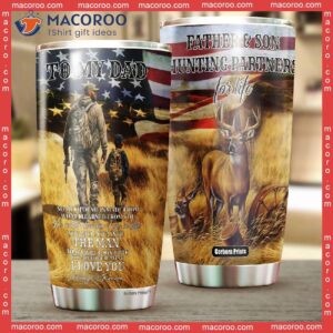 Father’s Day Deer Hunting Father And Son Stainless Steel Tumbler