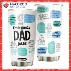 father s day emergency dad jokes funny stainless steel tumbler 0