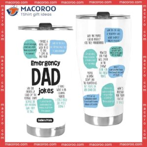 father s day emergency dad jokes funny stainless steel tumbler 3