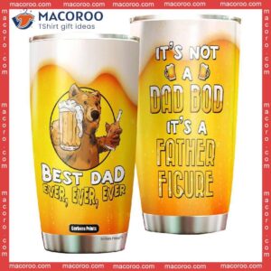 Father’s Day Funny Bear Dad Bod Beer Lover Stainless Steel Tumbler