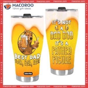 father s day funny bear dad bod beer lover stainless steel tumbler 2
