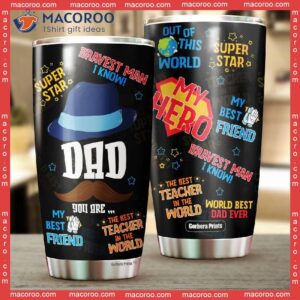 father s day funny dad my hero stainless steel tumbler 1