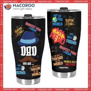 father s day funny dad my hero stainless steel tumbler 2