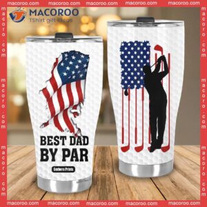 father s day golf dad best by par stainless steel tumbler 2