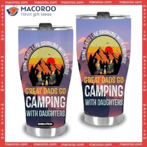 father s day great dads go camping with daughters stainless steel tumbler 2