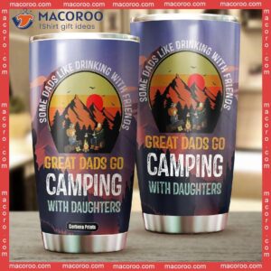 father s day great dads go camping with daughters stainless steel tumbler 3