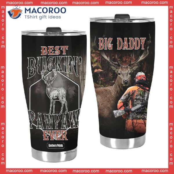 Father’s Day Hunting Deer Best Buckin’ Pawpaw Ever Stainless Steel Tumbler