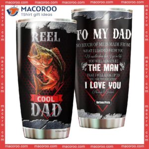 father s day reel cool dad fishing stainless steel tumbler 0