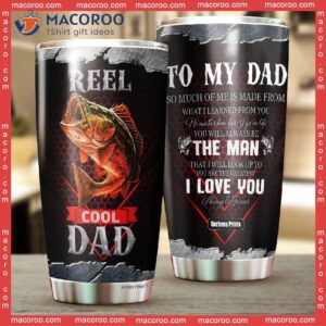 father s day reel cool dad fishing stainless steel tumbler 1