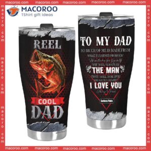 father s day reel cool dad fishing stainless steel tumbler 2