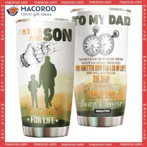 father s day to my dad father and son best friends for life stainless steel tumbler 0