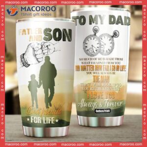 father s day to my dad father and son best friends for life stainless steel tumbler 1
