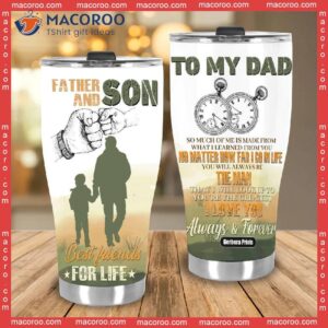 father s day to my dad father and son best friends for life stainless steel tumbler 2