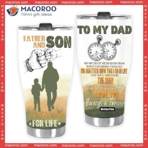 father s day to my dad father and son best friends for life stainless steel tumbler 3