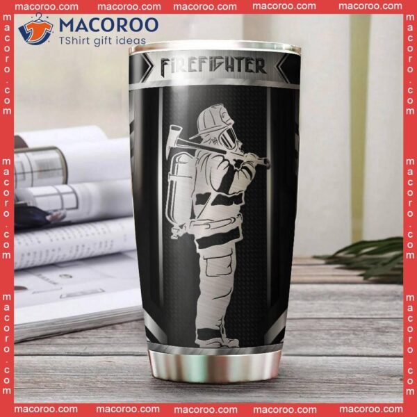 Firefighter Metal Stainless Steel Tumbler