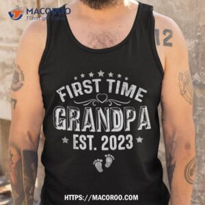 first time grandpa est 2023 father s day soon to be shirt cool fathers day gifts tank top