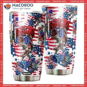 fishing hooked on freedom american stainless steel tumbler 0