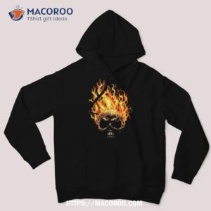 flame skull head halloween t shirt skeleton spooky scary skeletons hoodie